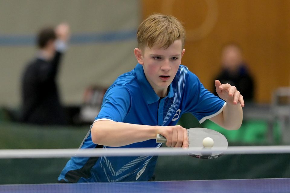 DTTB TOP 12 Jugend 15 und Jugend 19 
am 11.02.2023 in der Kreissporthalle Neudorf in Neudorf

Foto: Jörg Fuhrmann