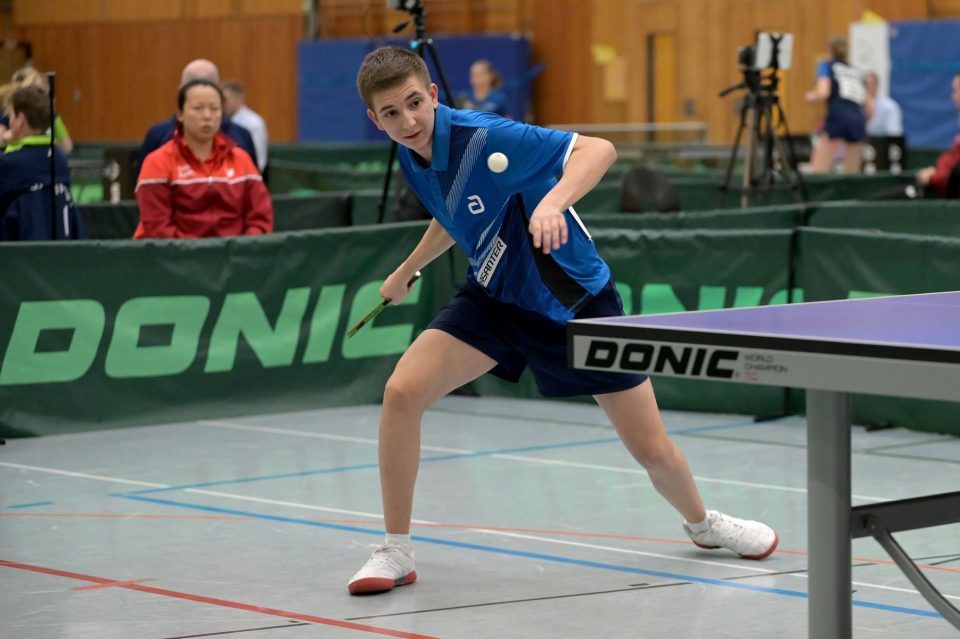 DTTB TOP 12 Jugend 15 und Jugend 19 
am 11.02.2023 in der Kreissporthalle Neudorf in Neudorf

Foto: Jörg Fuhrmann