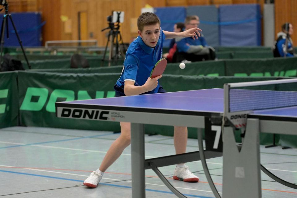 DTTB TOP 12 Jugend 15 und Jugend 19 
am 11.02.2023 in der Kreissporthalle Neudorf in Neudorf

Foto: Jörg Fuhrmann