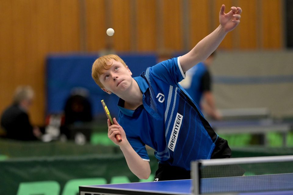 DTTB TOP 12 Jugend 15 und Jugend 19 
am 12.02.2023 in der Kreissporthalle Neudorf in Neudorf

Foto: Jörg Fuhrmann