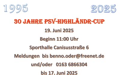 30 Jahre Highlander Cup beim PSV Recklinghausen