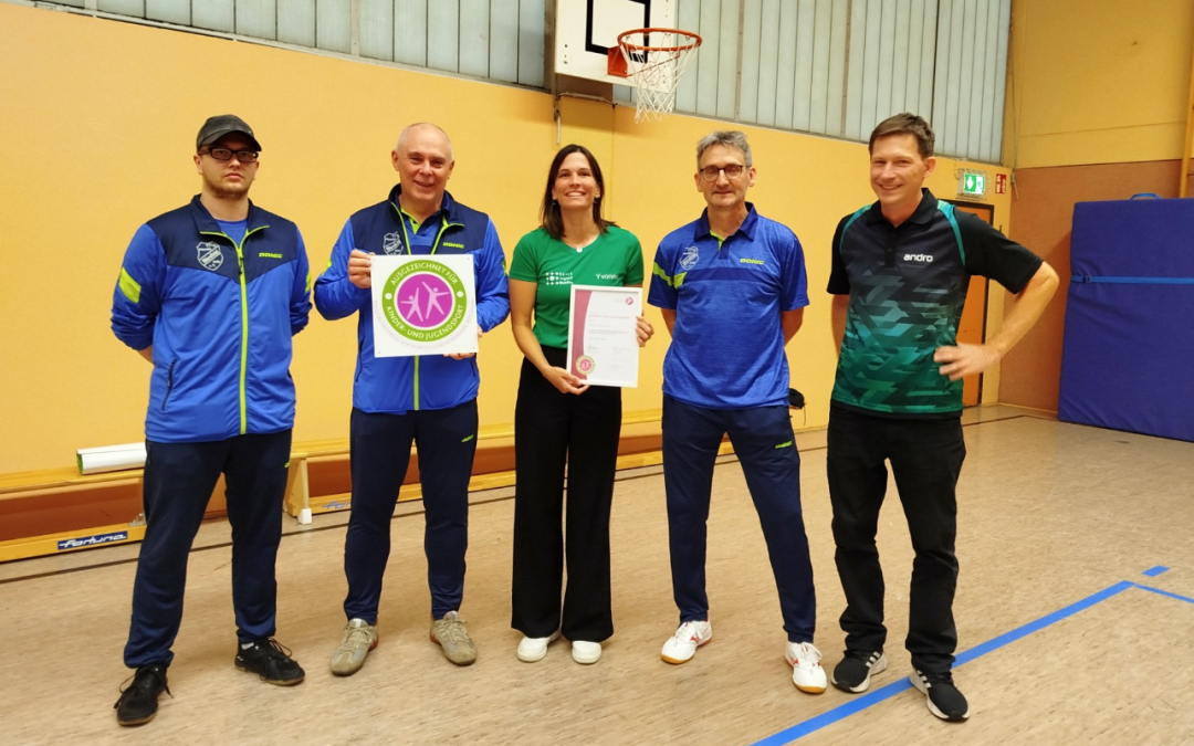 ERSTER TT-VEREIN MIT QUALITÄTSSIEGEL