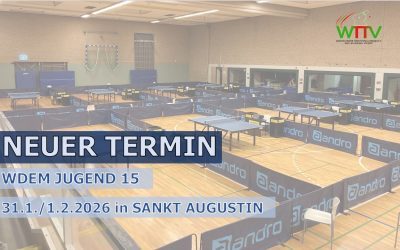 NEUER TERMIN FÜR WDEM JUGEND 15