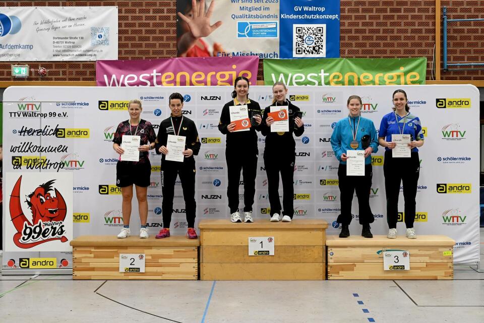 TT 78. Westdeutsche Einzelmeisterschaften Damen und Herren am 18.01.2026 im Sportzentrum Nord in Waltrop


Foto: Jörg Fuhrmann