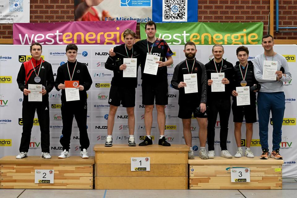 TT 78. Westdeutsche Einzelmeisterschaften Damen und Herren am 18.01.2026 im Sportzentrum Nord in Waltrop


Foto: Jörg Fuhrmann