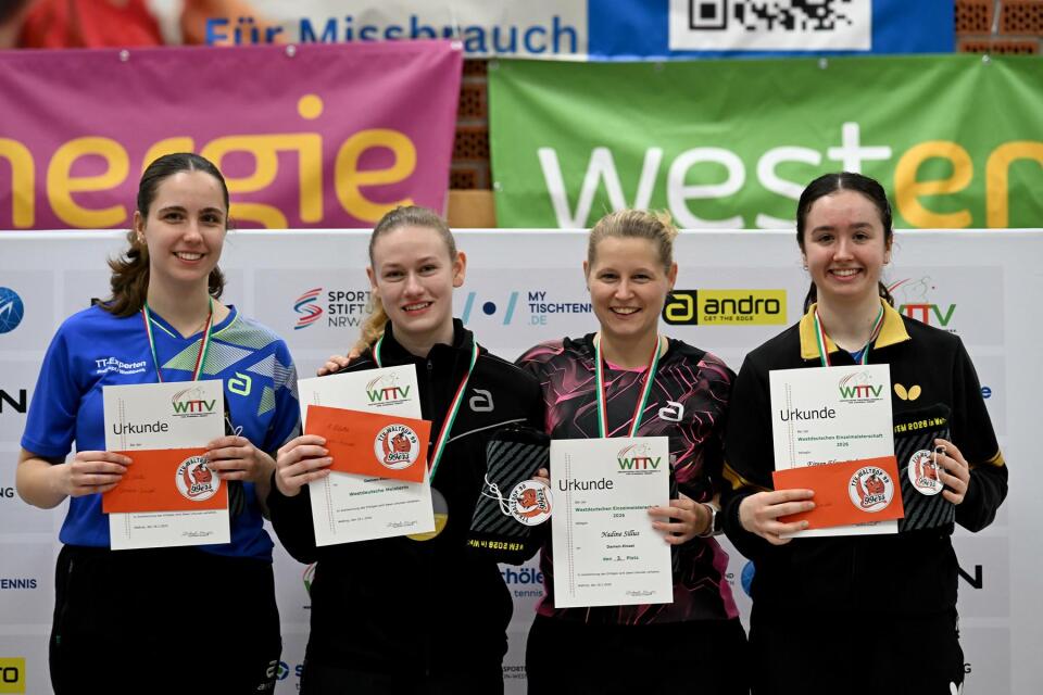 TT 78. Westdeutsche Einzelmeisterschaften Damen und Herren am 18.01.2026 im Sportzentrum Nord in Waltrop


Foto: Jörg Fuhrmann