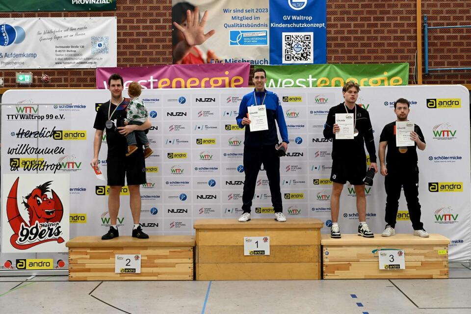 TT 78. Westdeutsche Einzelmeisterschaften Damen und Herren am 18.01.2026 im Sportzentrum Nord in Waltrop


Foto: Jörg Fuhrmann