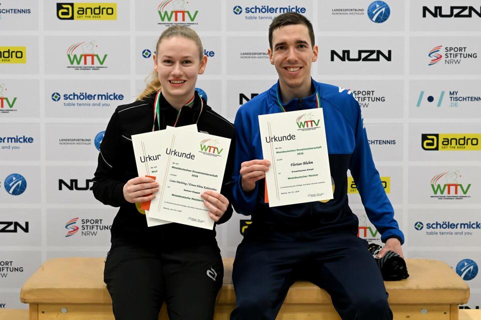 TT 78. Westdeutsche Einzelmeisterschaften Damen und Herren am 18.01.2026 im Sportzentrum Nord in Waltrop


Foto: Jörg Fuhrmann