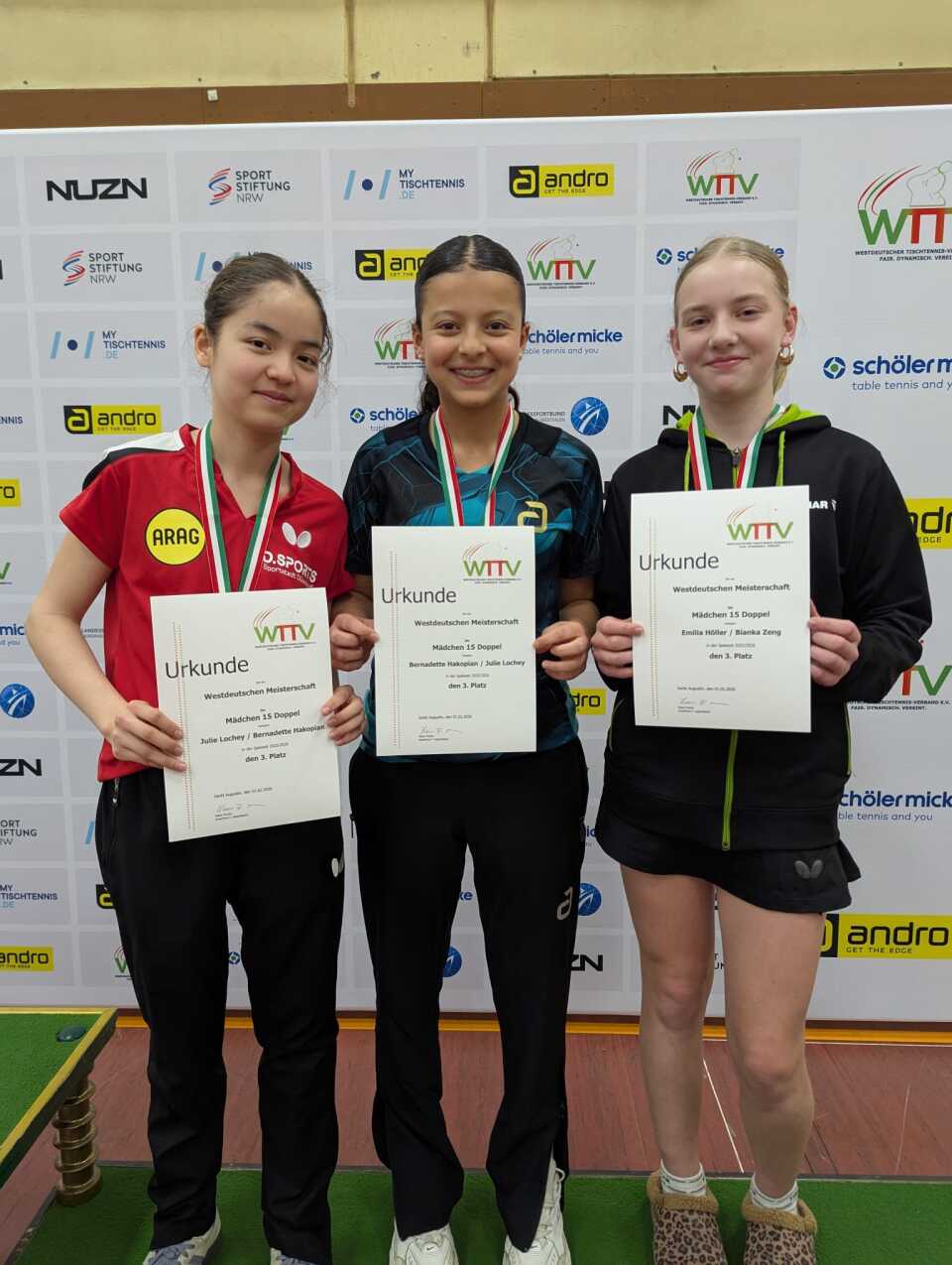 Julie, Bernadette und Emilia