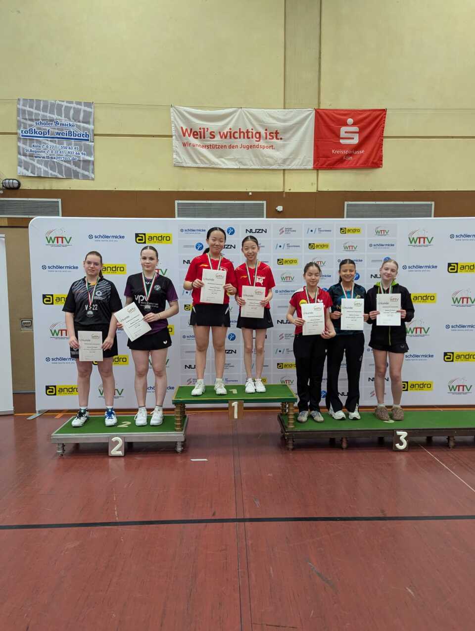 Siegerehrung Mädchen-Doppel