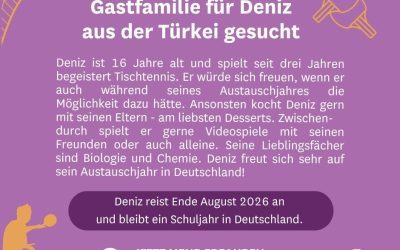 GASTFAMILIE GESUCHT