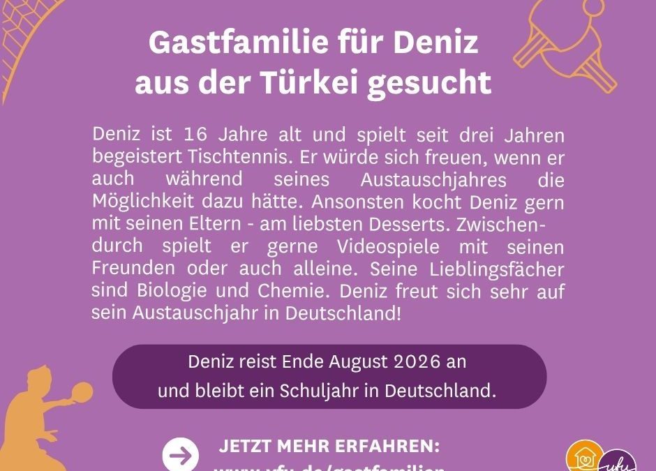 GASTFAMILIE GESUCHT