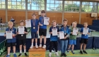Jugend 13 Doppel (v.l.n.r.): Oscar Schwerdt (ESV), Moritz Reinke (SV Gadderbaum), Clemens Brickenkamp, Jonathan Hinterseher (beide TV Werther), Mats Deppermann, Armin Quast (beide SV Brackwede), Justus Scheil, Jovan Prescher (beide TSVE)