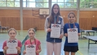 Mädchen 13 Doppel (v.l.n.r.): Anna Wöhrmann, Anna Kandziora (beide Gadderbaumer TV), Emma Johanna Bohrer (ESV), Carolin Döring (TSVE)