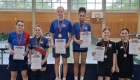 Mädchen 15 Doppel (v.l.n.r.): Clara Horn (TSVE), Emma Johanna Bohrer (ESV), Luise Flöthmann, Afeni Mania (beide TSVE), Jana Westen, Charlotte Hollmann (beide SV Gadderbaum)