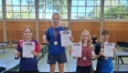 Mädchen 19 Einzel (v.l.n.r.): Dunja Philipp (Gadderbaumer TV), Luise Flöthmann (TSVE), Isabella Joneleit (VfL Oldentrup), Sophia Middendorf (SV Brackwede)